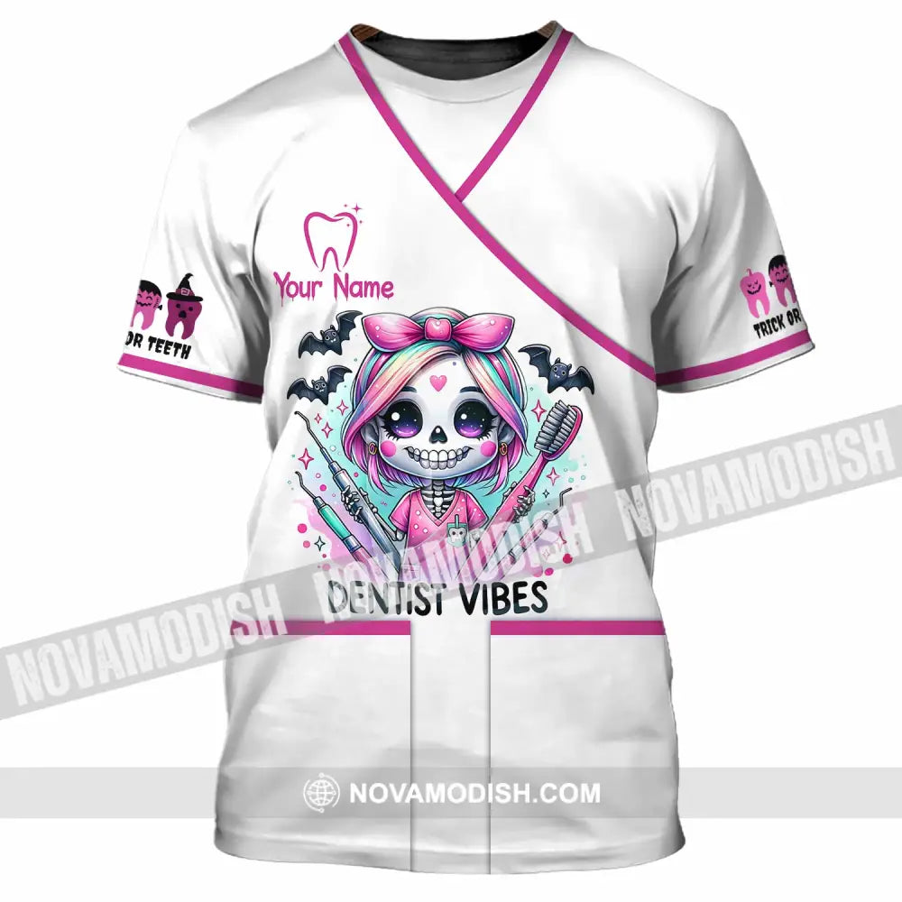 Unisex Shirt - Custom Dentist Halloween Vibes Shirt T-Shirt / S T-shirt