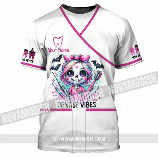 Unisex Shirt - Custom Dentist Halloween Vibes Shirt T-Shirt / S T-shirt