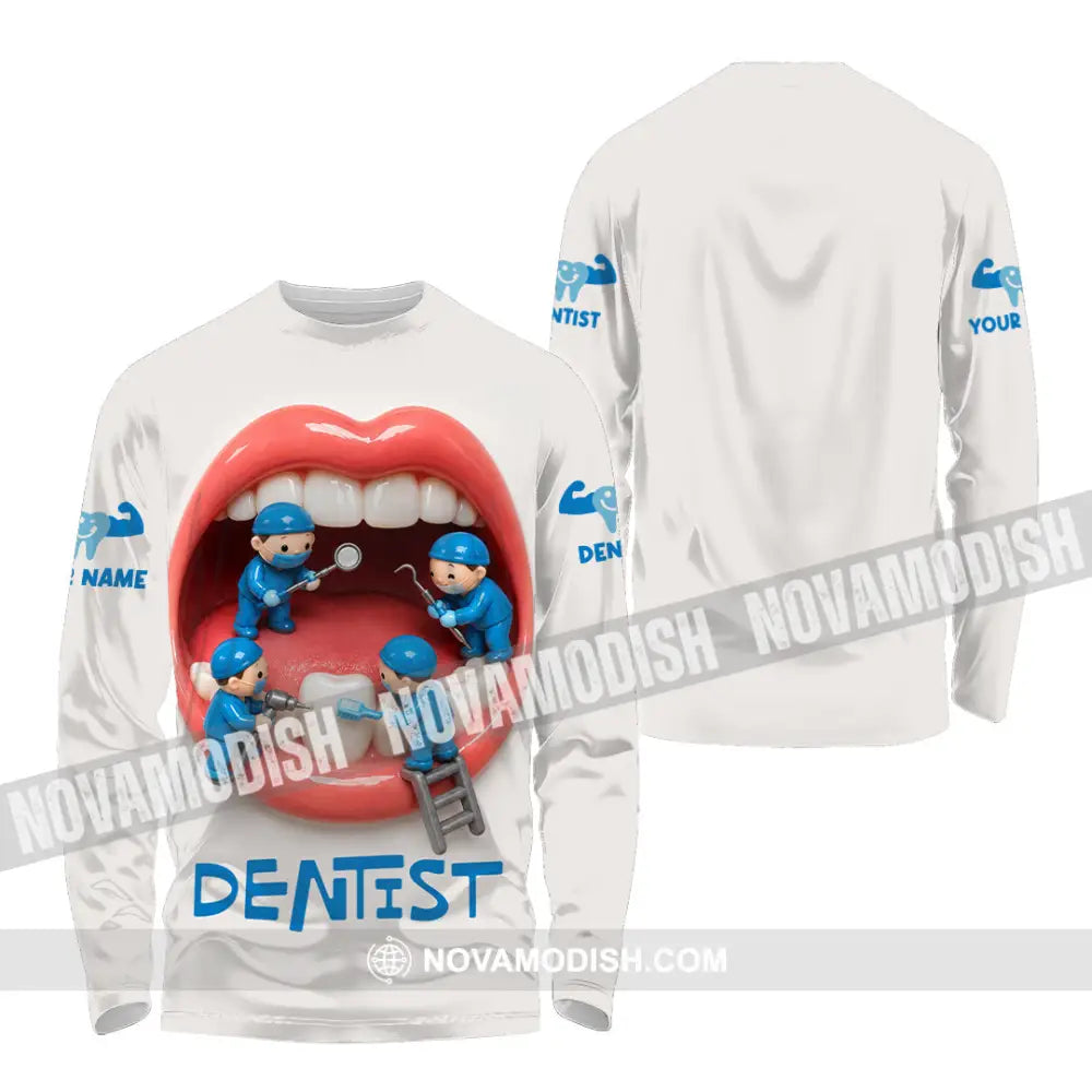 Unisex Shirt - Custom Dentist Shirt - Long Sleeve Shirt / S - T-shirt