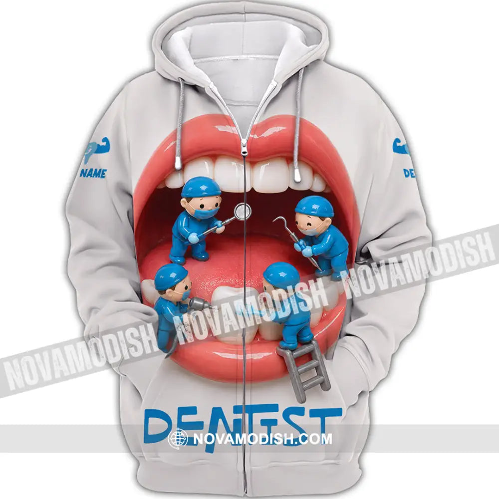 Unisex Shirt - Custom Dentist Shirt - Zipper Hoodie / S - T-shirt
