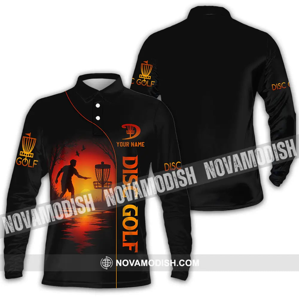 Unisex Shirt - Custom Disc Golf Shirt Long Sleeve Polo / S T-shirt