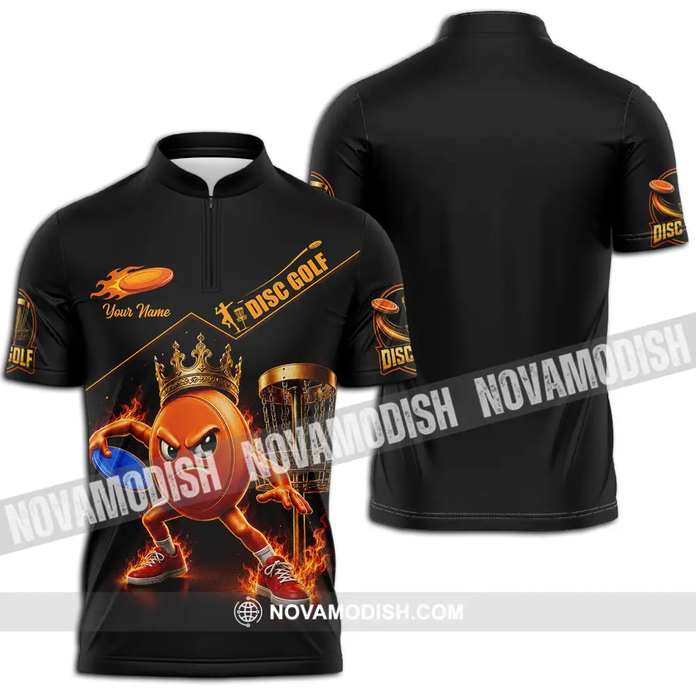 Unisex Shirt - Custom Disc Golf Shirt - Zipper Polo Shirt / S - T-shirt