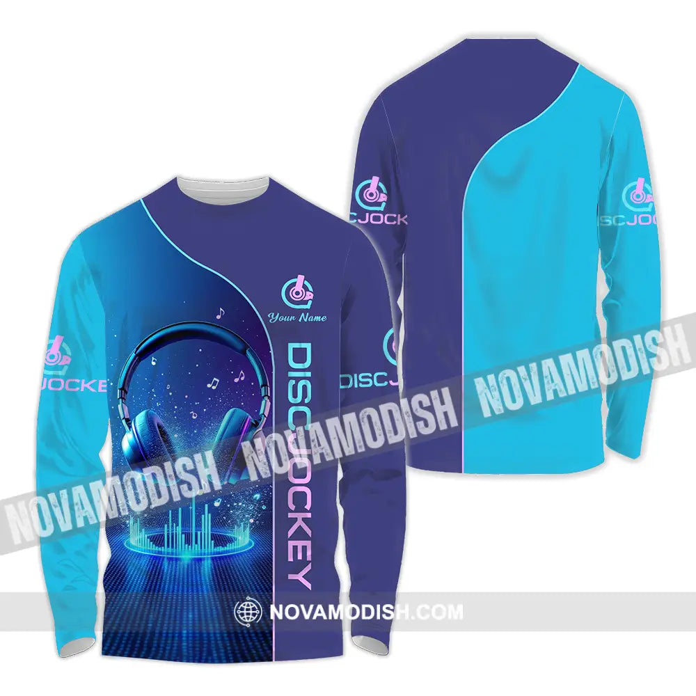 Unisex Shirt - Custom Disc Jockey 3D Shirt - Long Sleeve Shirt / S - T-shirt