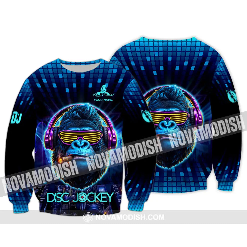 Unisex Shirt - Custom Disc Jockey 3D Shirt Long Sleeve / S T-shirt