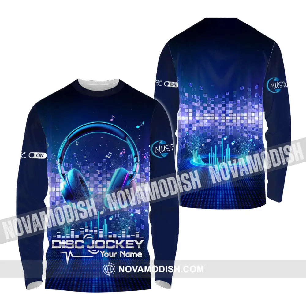 Unisex Shirt - Custom Disc Jockey 3D Shirt Long Sleeve Shirt / S T-shirt
