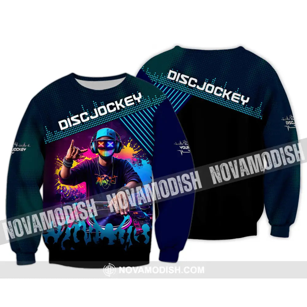 Unisex Shirt - Custom Disc Jockey 3D Shirt Long Sleeve / S T-shirt