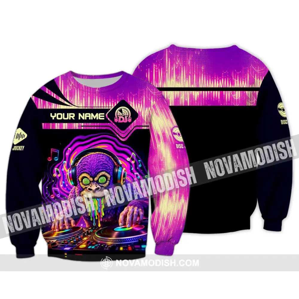 Unisex Shirt - Custom Disc Jockey 3D Shirt Long Sleeve / S T-shirt