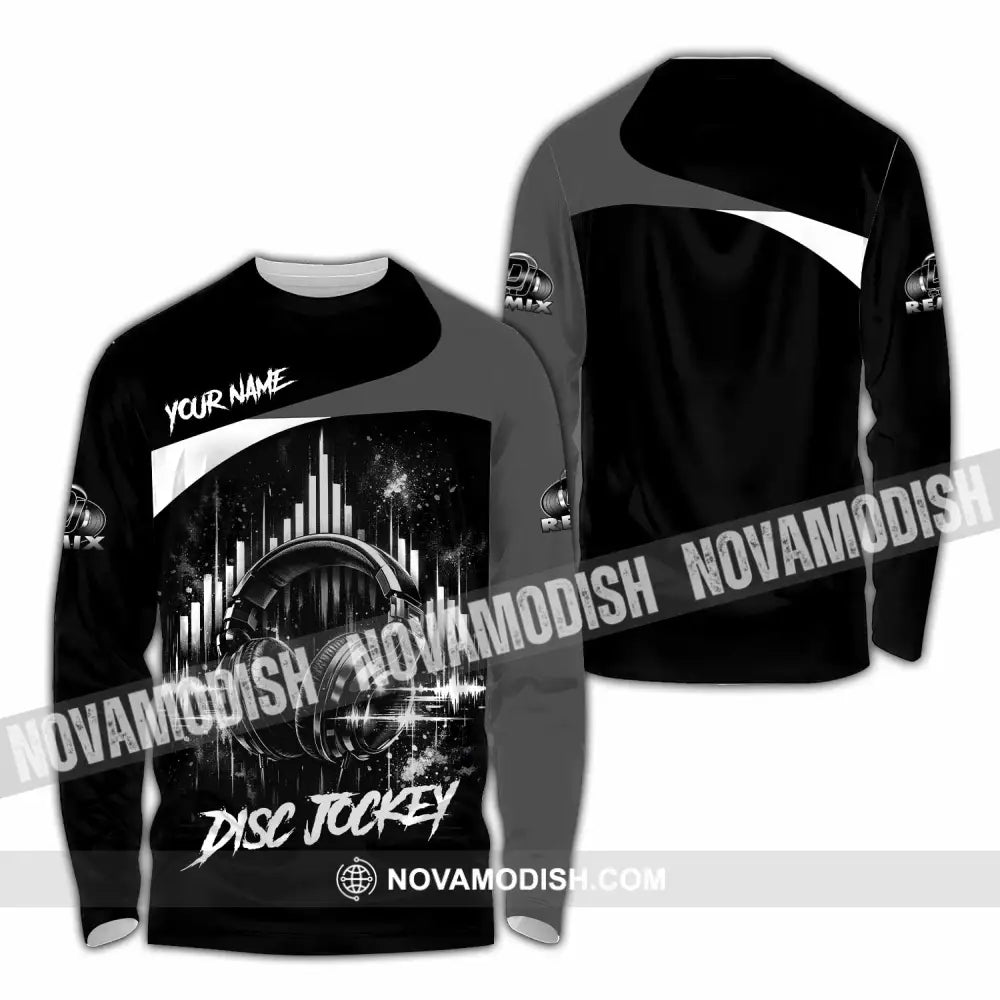 Unisex Shirt - Custom Disc Jockey 3D Shirt - Long Sleeve Shirt / S - T-shirt