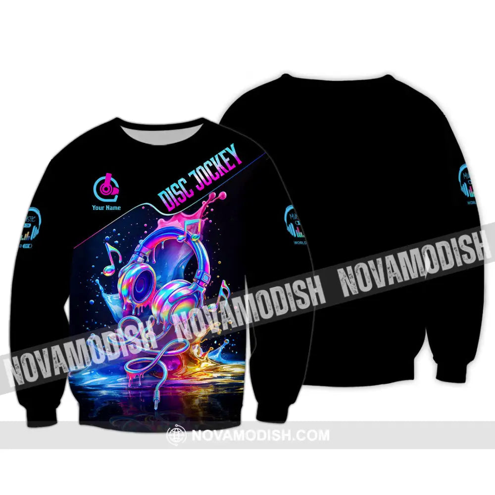 Unisex Shirt - Custom Disc Jockey 3D Shirt Long Sleeve / S T-shirt
