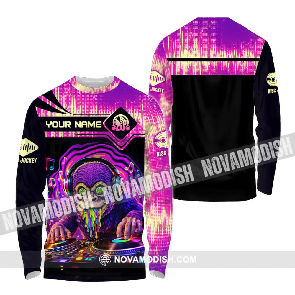 Unisex Shirt - Custom Disc Jockey 3D Shirt Long Sleeve Shirt / S T-shirt