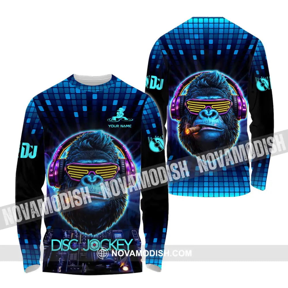 Unisex Shirt - Custom Disc Jockey 3D Shirt Long Sleeve Shirt / S T-shirt