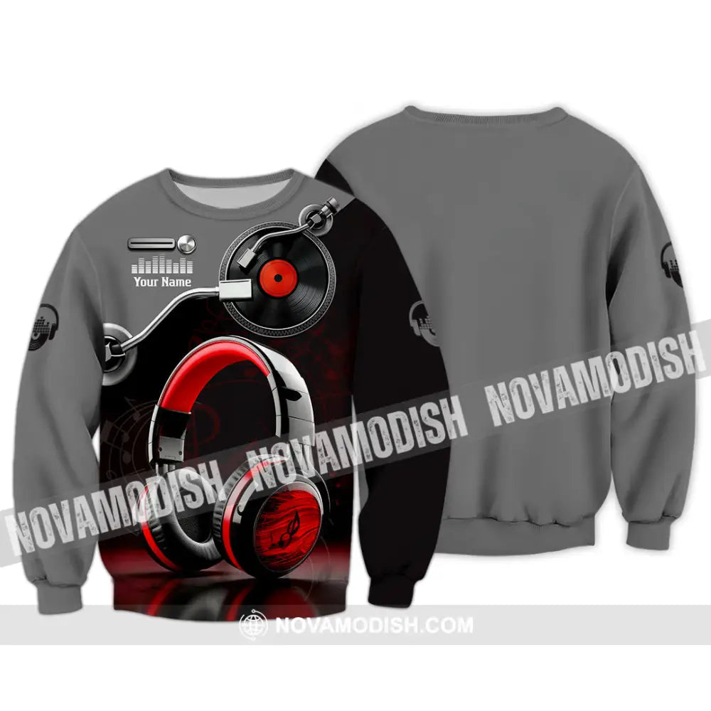 Unisex Shirt - Custom Disc Jockey 3D Shirt Long Sleeve / S T-shirt