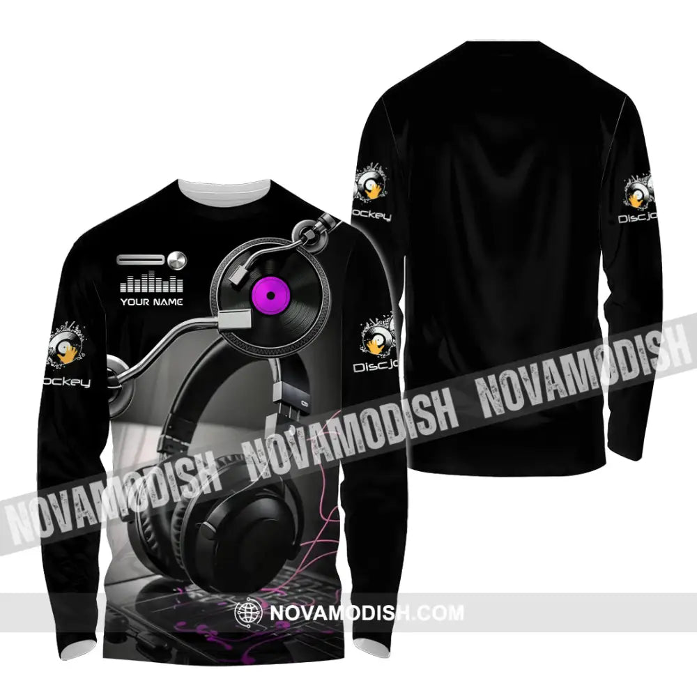 Unisex Shirt - Custom Disc Jockey 3D Shirt Long Sleeve Shirt / S T-shirt