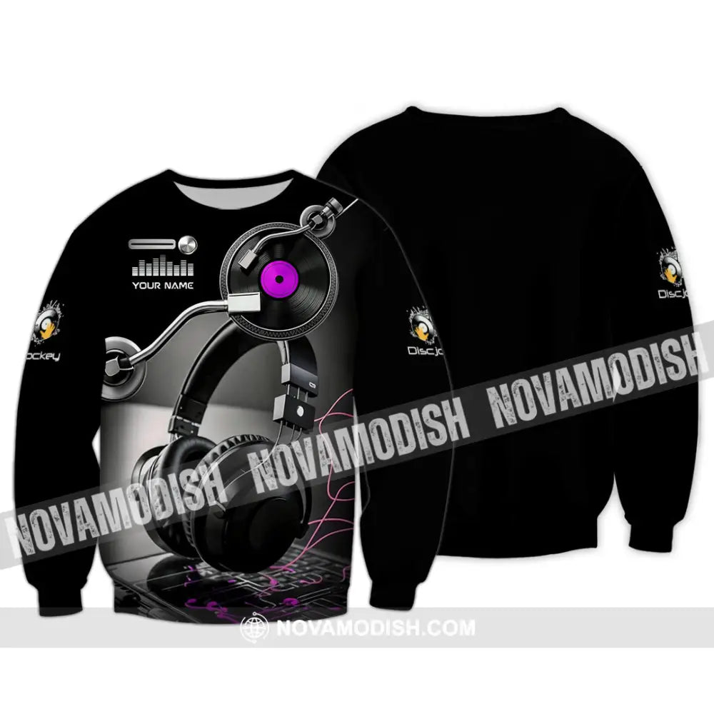 Unisex Shirt - Custom Disc Jockey 3D Shirt Long Sleeve / S T-shirt