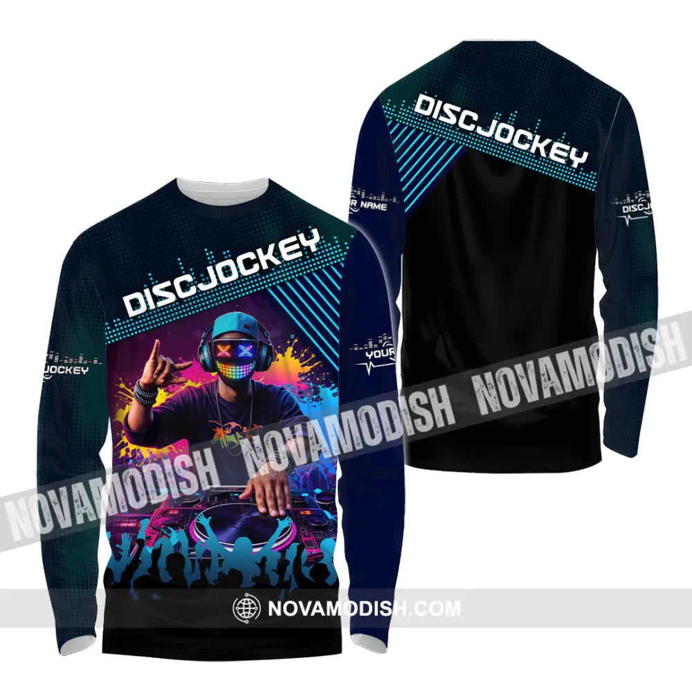 Unisex Shirt - Custom Disc Jockey 3D Shirt Long Sleeve Shirt / S T-shirt