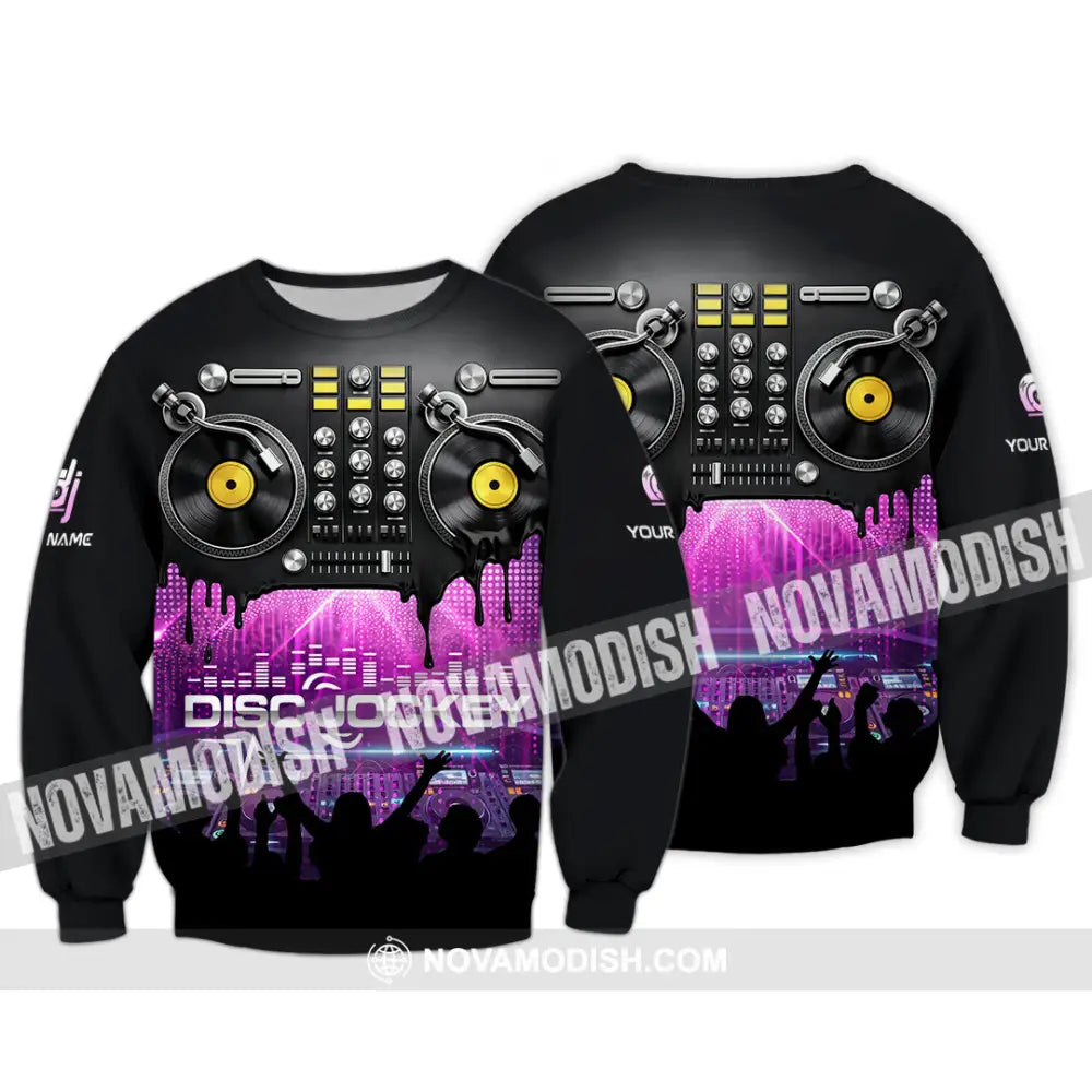 Unisex Shirt - Custom Disc Jockey 3D Shirt Long Sleeve / S T-shirt