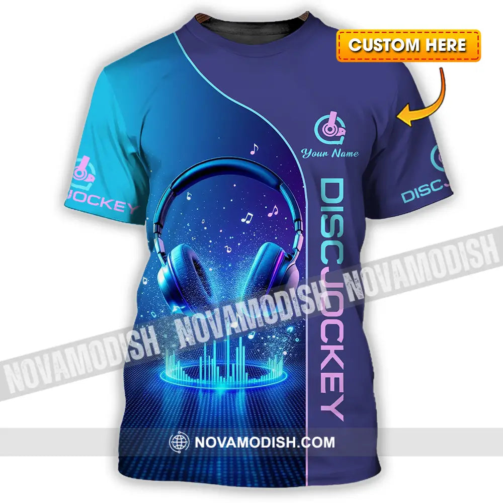 Unisex Shirt - Custom Disc Jockey 3D Shirt - T-shirt