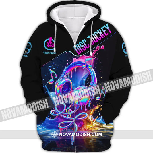 Unisex Shirt - Custom Disc Jockey 3D Shirt Zipper Hoodie / S T-shirt