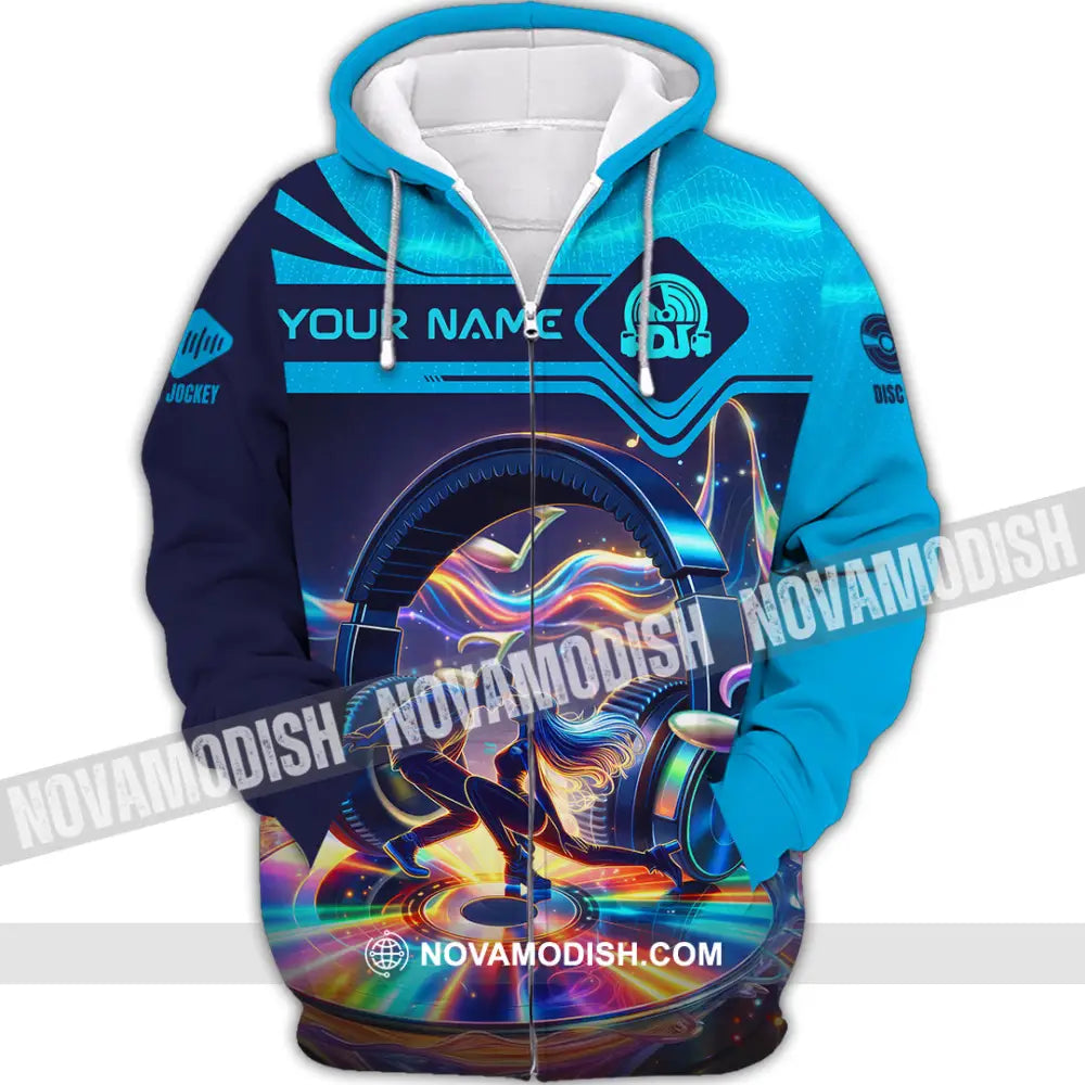 Unisex Shirt - Custom Disc Jockey 3D Shirt Zipper Hoodie / S T-shirt