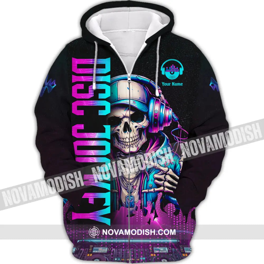 Unisex Shirt - Custom Disc Jockey 3D Shirt Zipper Hoodie / S T-shirt