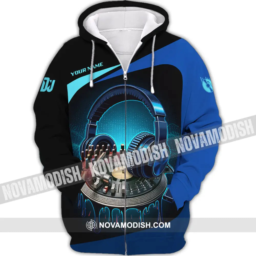 Unisex Shirt - Custom Disc Jockey 3D Shirt Zipper Hoodie / S T-shirt