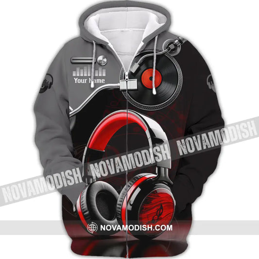 Unisex Shirt - Custom Disc Jockey 3D Shirt Zipper Hoodie / S T-shirt