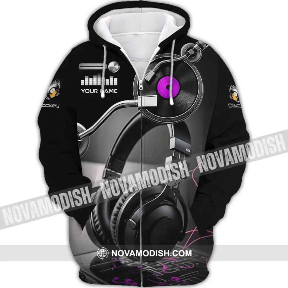 Unisex Shirt - Custom Disc Jockey 3D Shirt Zipper Hoodie / S T-shirt