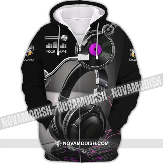 Unisex Shirt - Custom Disc Jockey 3D Shirt Zipper Hoodie / S T-shirt