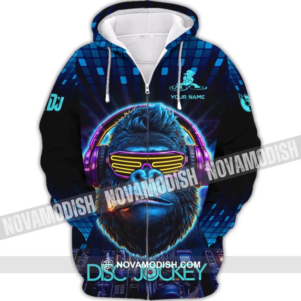 Unisex Shirt - Custom Disc Jockey 3D Shirt Zipper Hoodie / S T-shirt