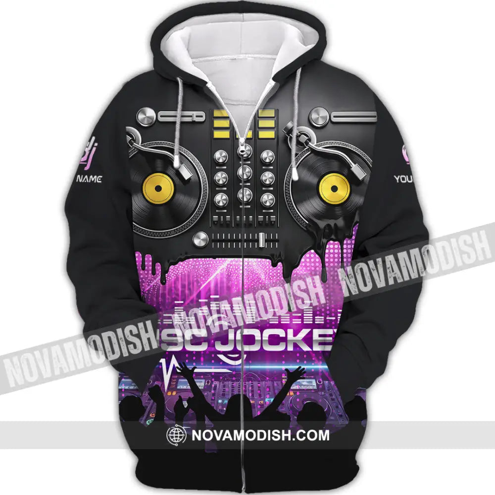 Unisex Shirt - Custom Disc Jockey 3D Shirt Zipper Hoodie / S T-shirt