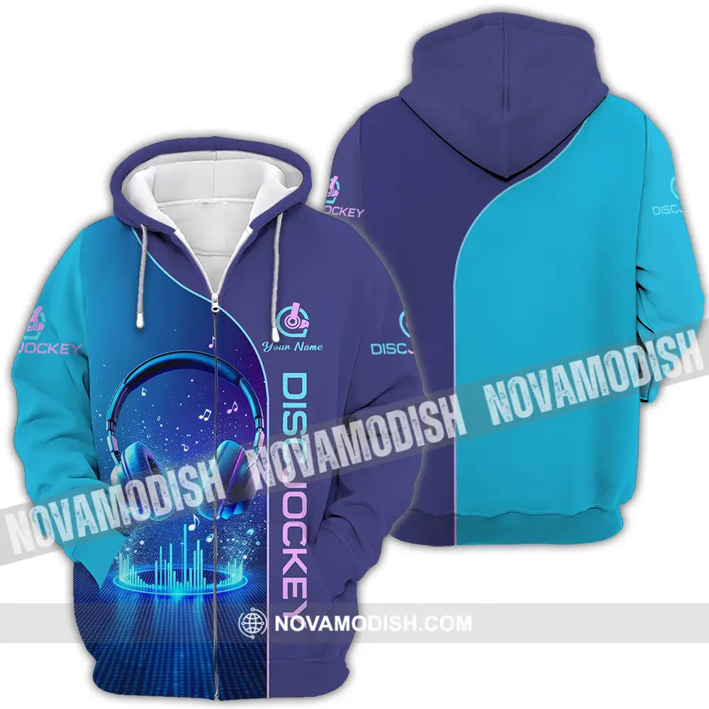 Unisex Shirt - Custom Disc Jockey 3D Shirt - Zipper Hoodie / S - T-shirt