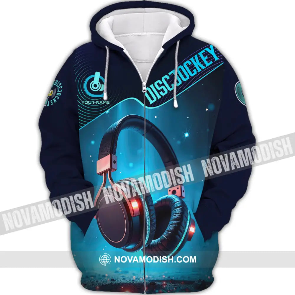 Unisex Shirt - Custom Disc Jockey 3D Shirt Zipper Hoodie / S T-shirt