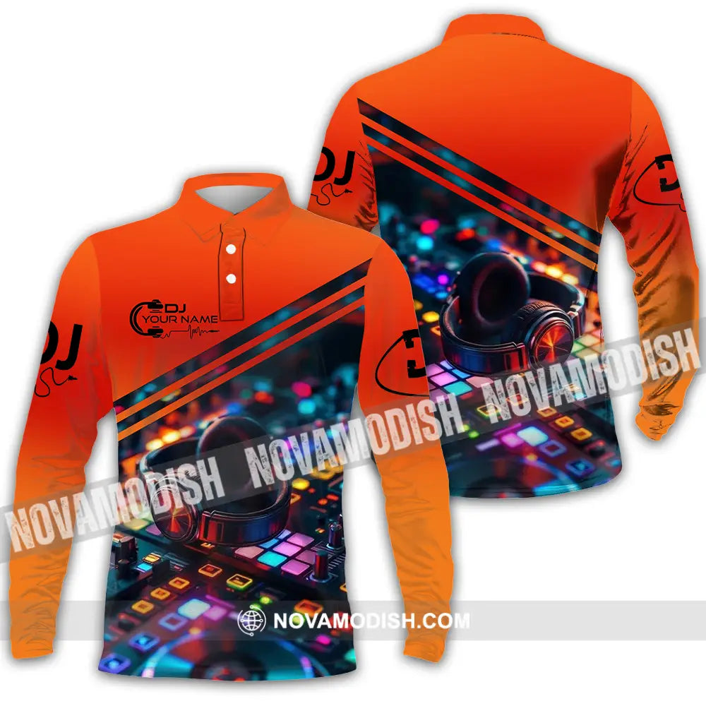 Unisex Shirt - Custom Disc Jockey DJ Shirt Long Sleeve Polo / S T-shirt