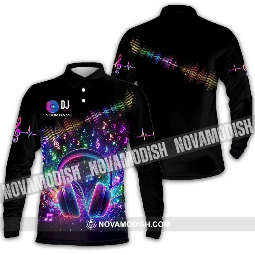 Unisex Shirt - Custom Disc Jockey DJ Shirt Long Sleeve Polo / S T-shirt