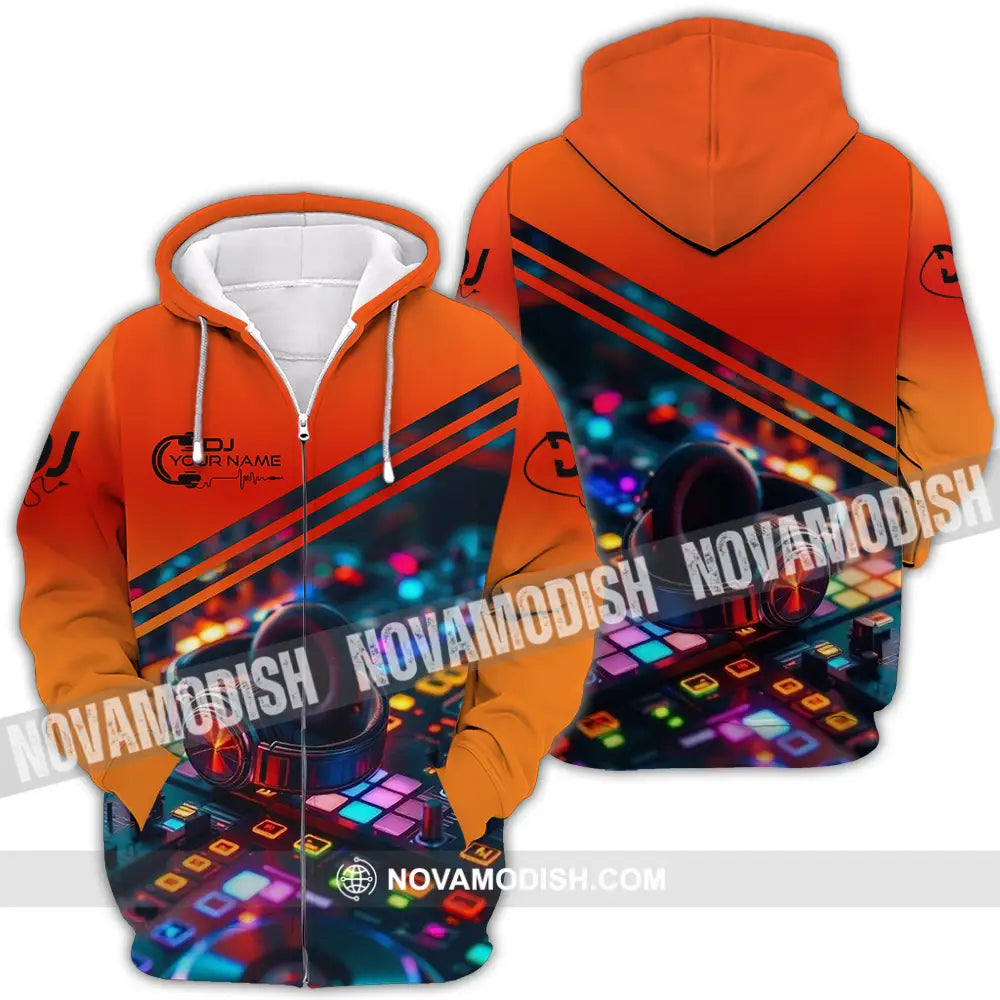 Unisex Shirt - Custom Disc Jockey DJ Shirt Zipper Hoodie / S T-shirt