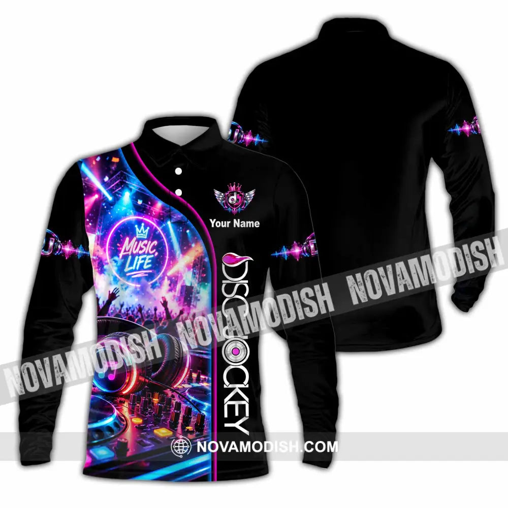 Unisex Shirt - Custom Disc Jockey Shirt - Long Sleeve Polo / S - T-shirt