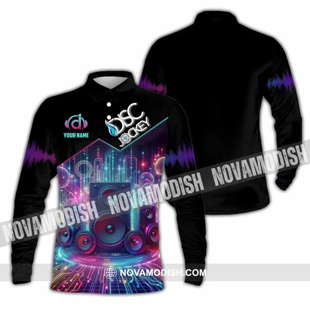 Unisex Shirt - Custom Disc Jockey Shirt Long Sleeve Polo / S T-shirt