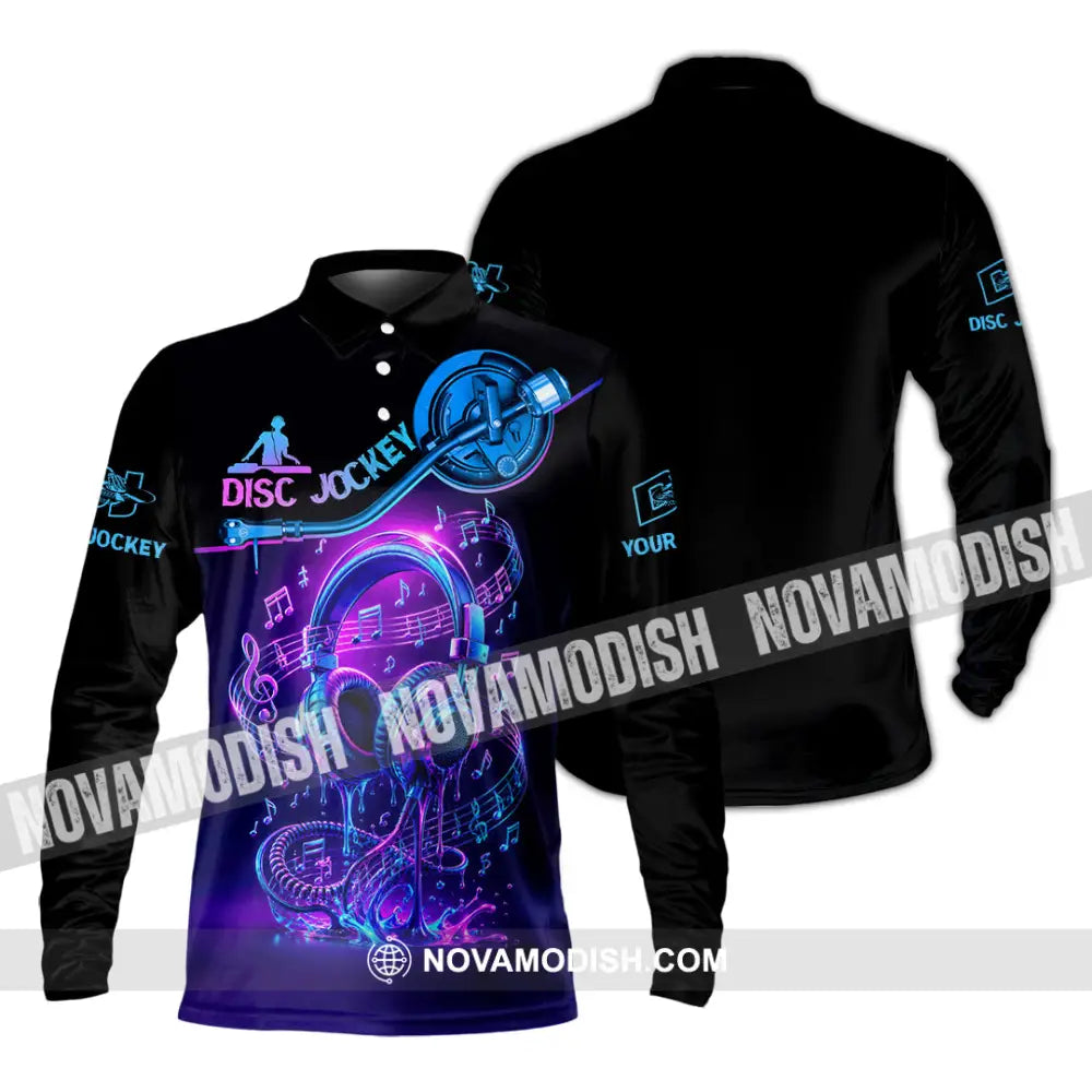 Unisex Shirt - Custom Disc Jockey Shirt - Long Sleeve Polo / S - T-shirt
