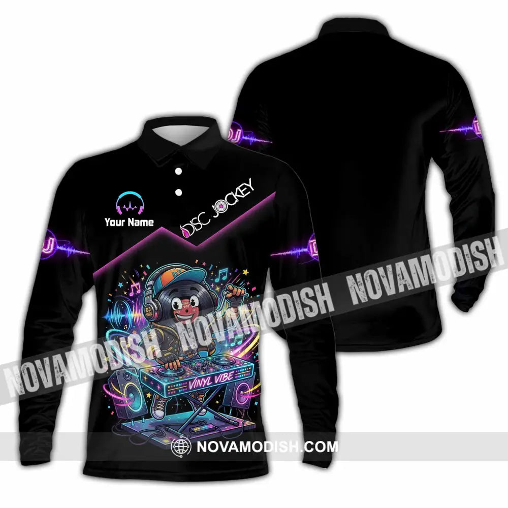 Unisex Shirt - Custom Disc Jockey Shirt - Long Sleeve Polo / S - T-shirt