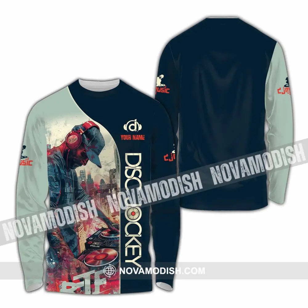 Unisex Shirt - Custom Disc Jockey Shirt Long Sleeve Shirt / S T-shirt
