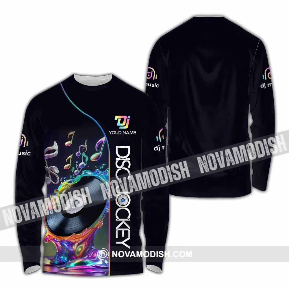 Unisex Shirt - Custom Disc Jockey Lover Shirt Long Sleeve Shirt / S T-shirt