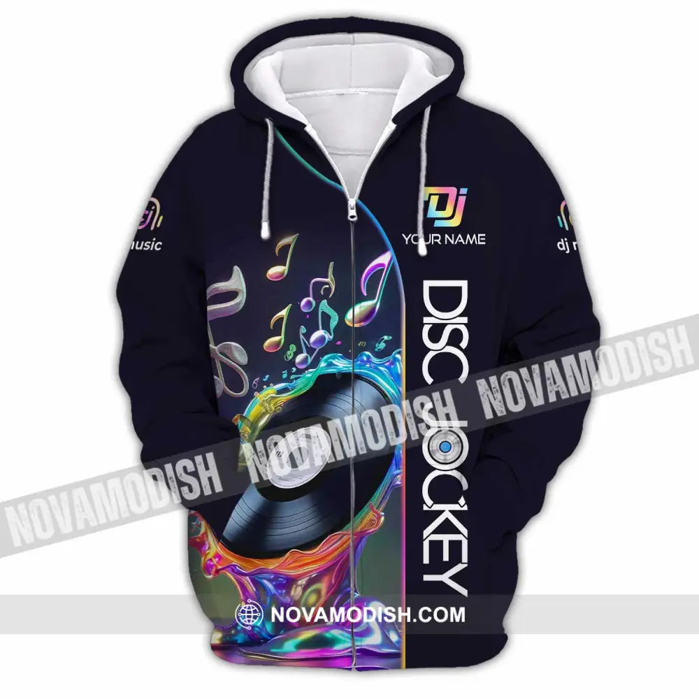 Unisex Shirt - Custom Disc Jockey Lover Shirt Zipper Hoodie / S T-shirt