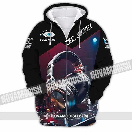 Unisex Shirt - Custom Disc Jockey Lover Shirt Zipper Hoodie / S T-shirt