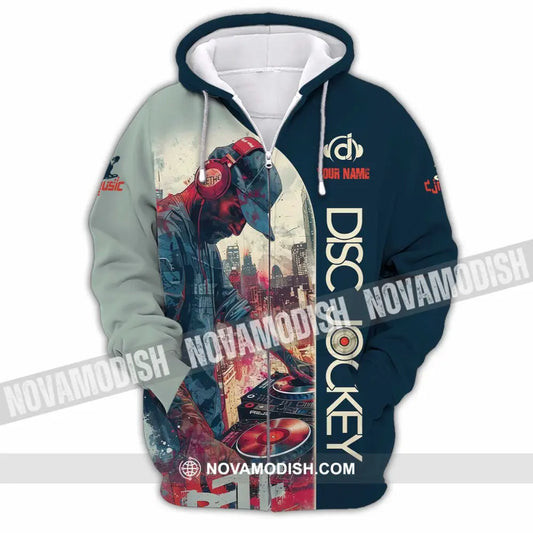 Unisex Shirt - Custom Disc Jockey Shirt Zipper Hoodie / S T-shirt