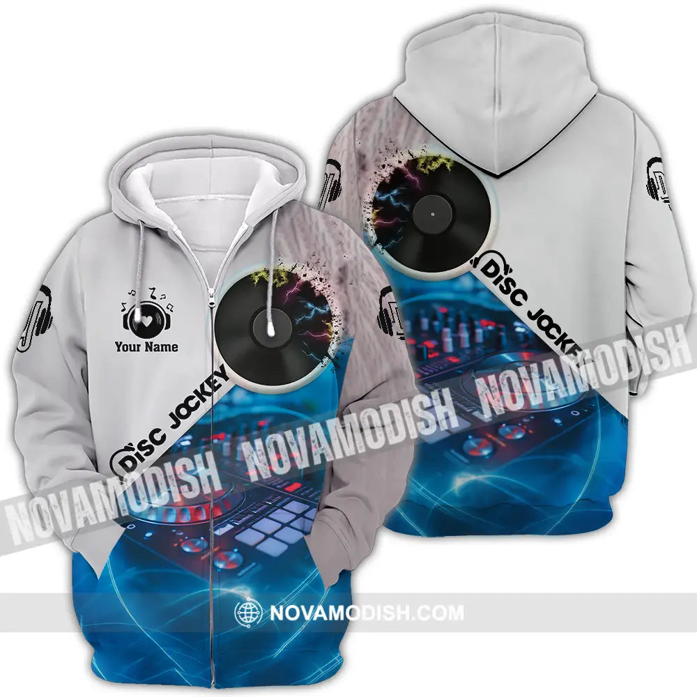 Unisex Shirt - Custom Disc Jockey Shirt Zipper Hoodie / S T-shirt