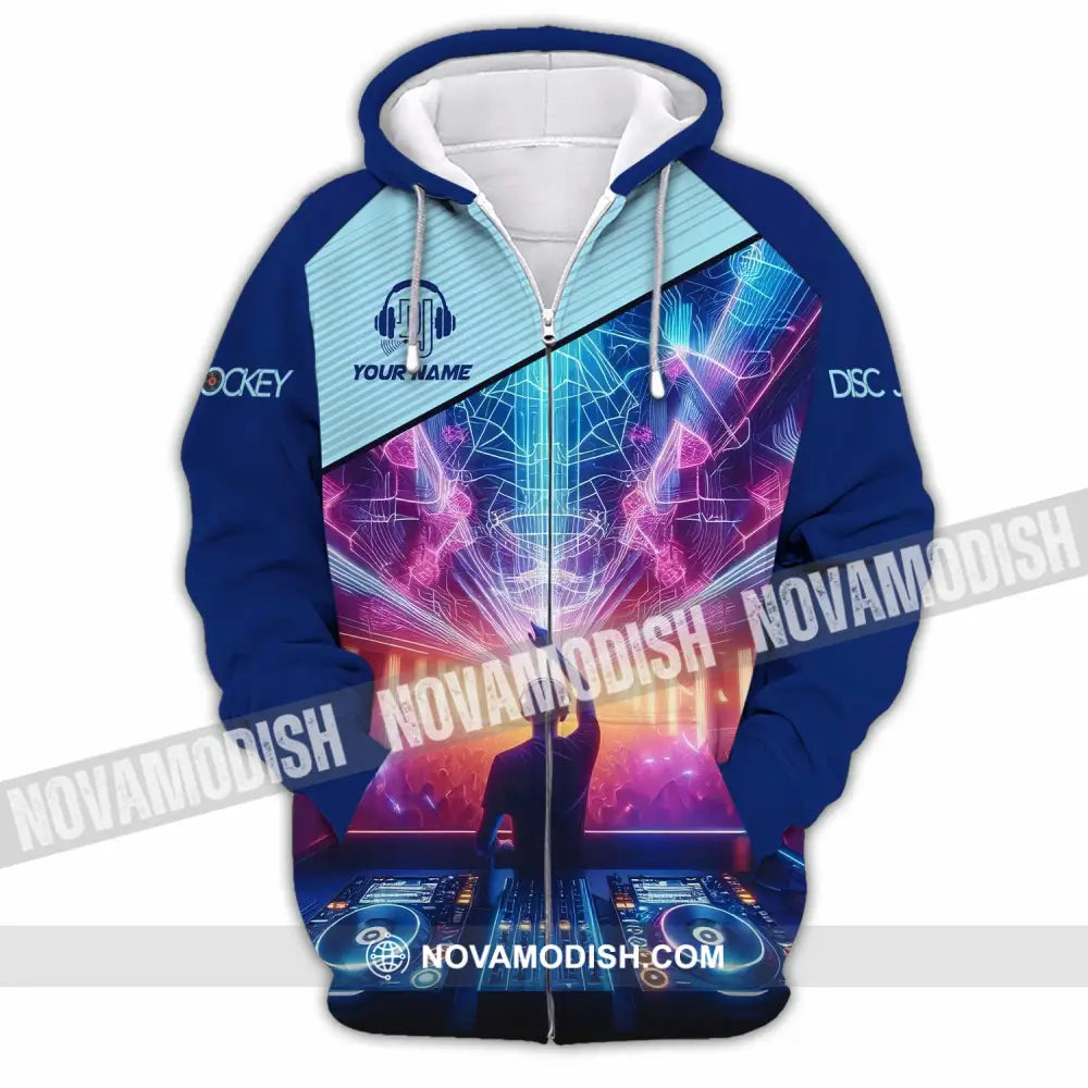 Unisex Shirt - Custom Disc Jockey Shirt Zipper Hoodie / S T-shirt