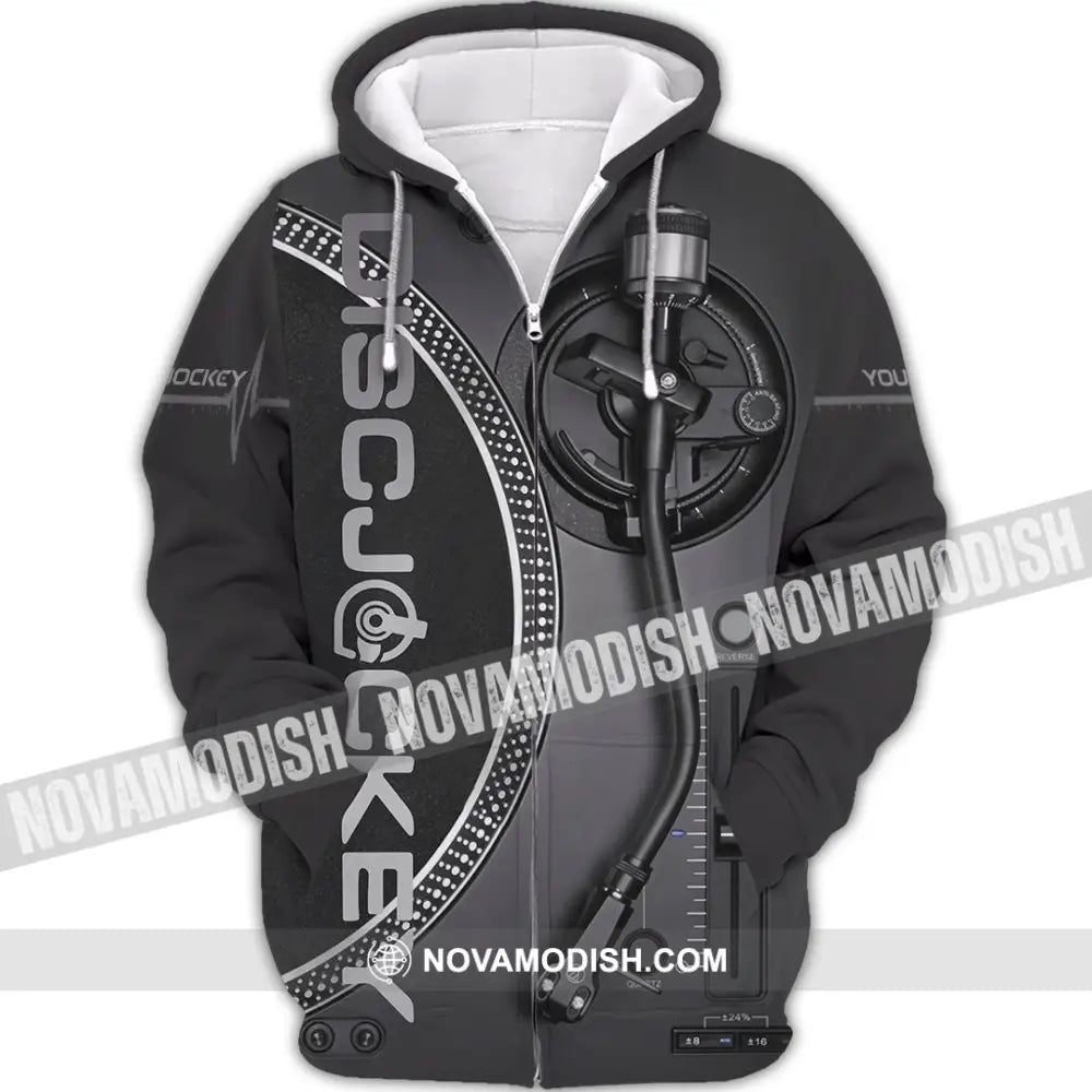Unisex Shirt - Custom Disc Jockey Shirt - Zipper Hoodie / S - T-shirt