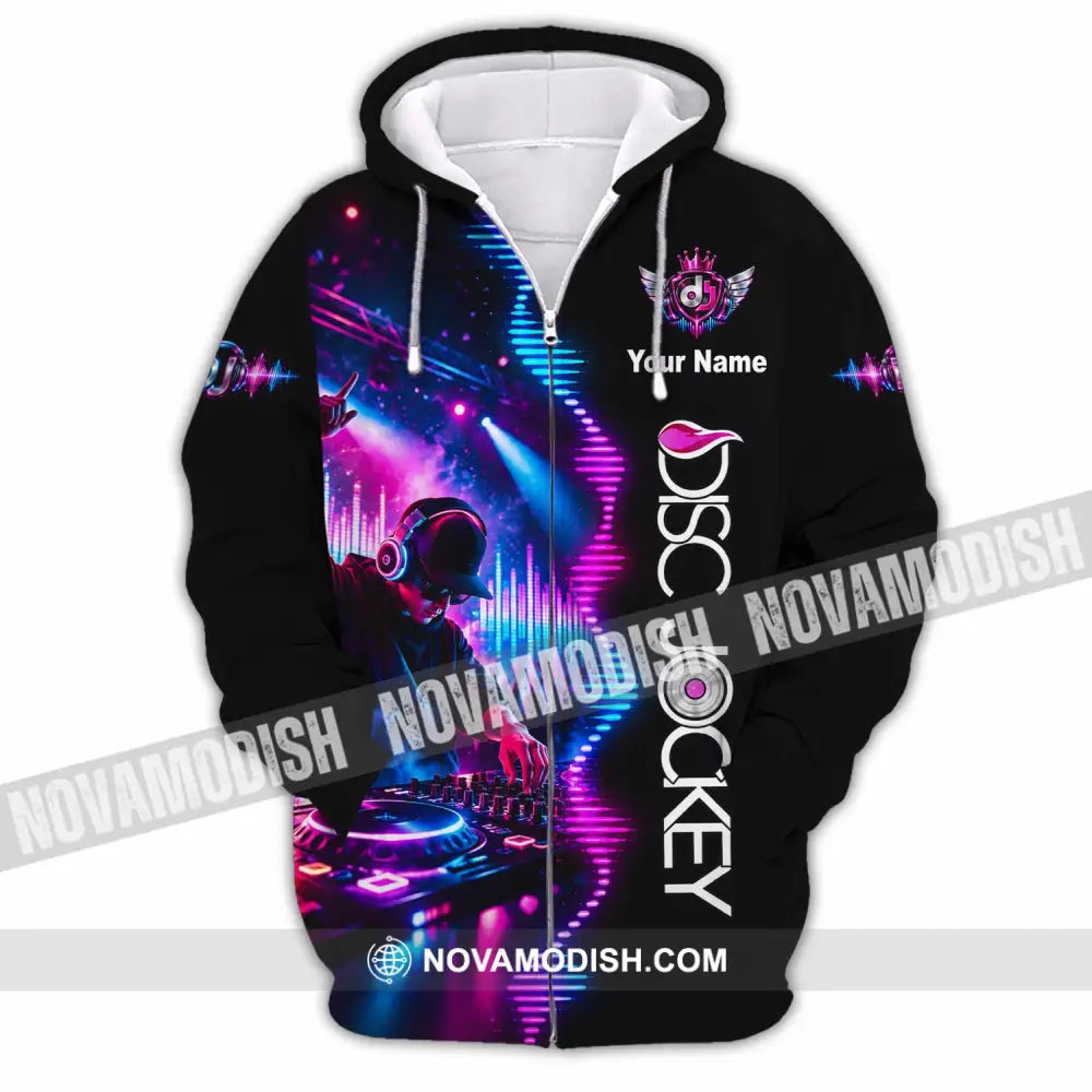 Unisex Shirt - Custom Disc Jockey Shirt - Zipper Hoodie / S - T-shirt