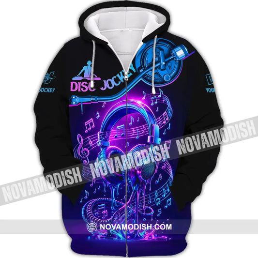 Unisex Shirt - Custom Disc Jockey Shirt - Zipper Hoodie / S - T-shirt