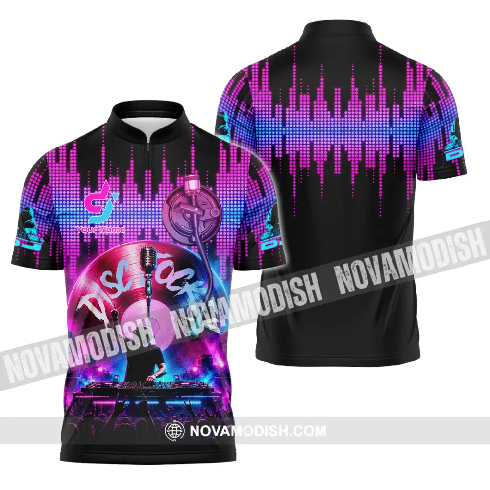 Unisex Shirt - Custom Disc Jockey Shirt - Zipper Polo Shirt / S - T-shirt